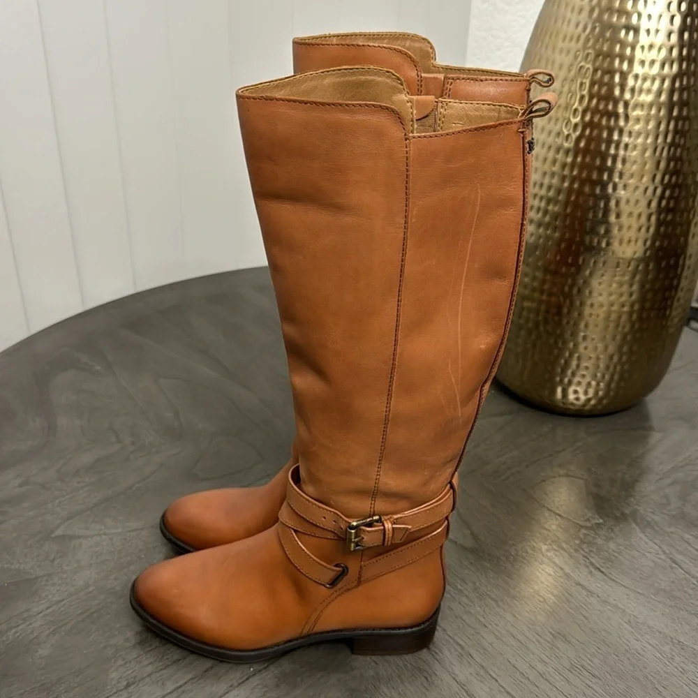 SAM EDELMAN Pansy Leather Knee Boots